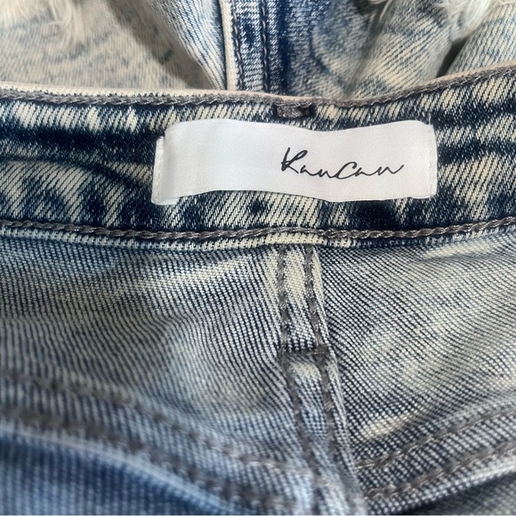 KanCan Acid Wash High Rise Distressed Denim Cutoff Shorts Frayed Hem - Picture 9 of 12